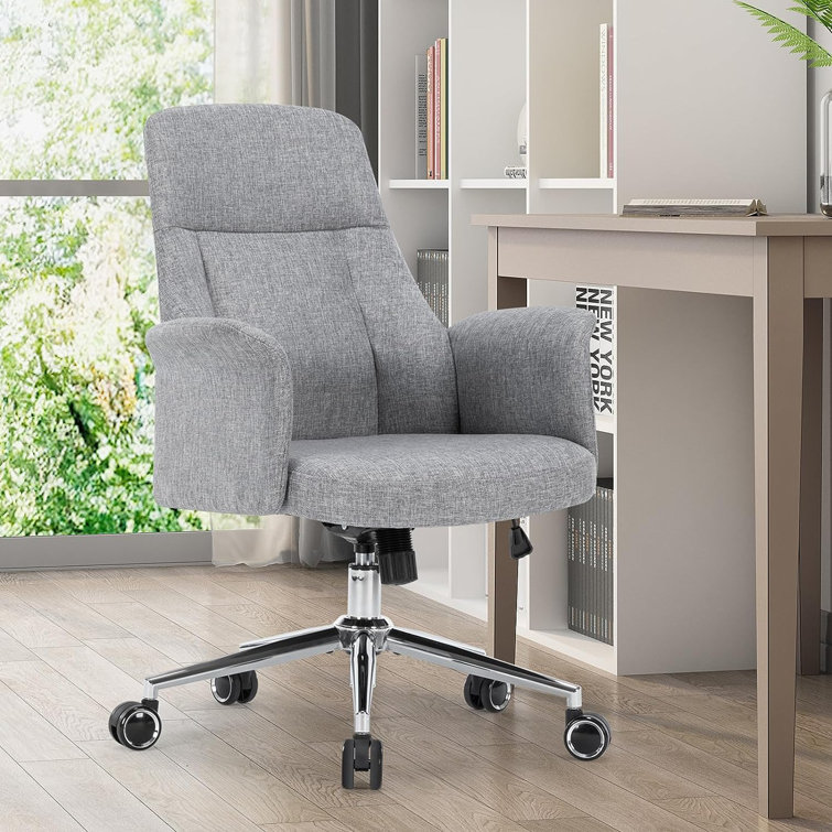 Cloth office best sale chair with arms